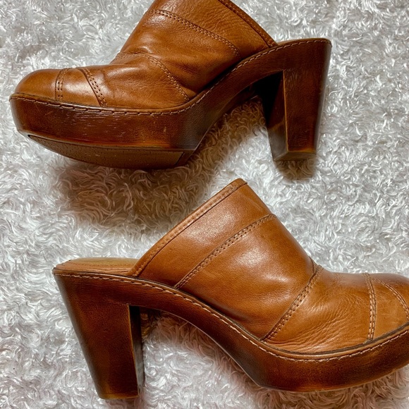 Nurture Alessia Boot Leather Clog Mules Heels 10 - Picture 6 of 8